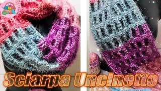 SCIARPA UNCINETTO🧣  Tutorial sciarpa alluncinetto facile [upl. by Rodolfo]