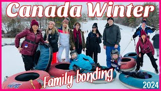 Snow Tubing at River Valley Golf Course amp Winter Tube Slide [upl. by Nadda]