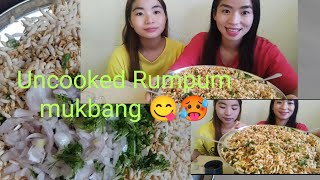 Uncooked spicy Rum pum mukbang 😋🥵 [upl. by Lanza]