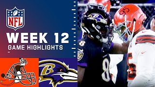 Browns vs Ravens Week 12 Highlights  NFL 2021 [upl. by Ardelia]