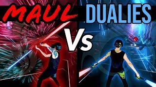 Darth Maul vs Dualies  Battle of the Ds  Beat Saber VR  Tinnitus Evilwave amp Antima Heisenberg [upl. by Ylehsa284]