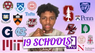 COLLEGE DECISION REACTIONS 2024 ivies stanford mit t20s  19 Schools [upl. by Yrrac461]