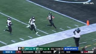 Braxton Berrios 103 Yard Kick Return TD vs Jaguars [upl. by Neicul721]