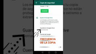 Copia Seguridad Whatsapp shorts [upl. by Refinej]