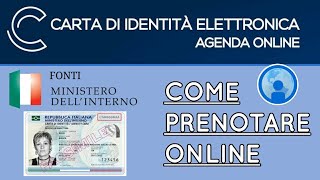 Come prenotare la Carta di identità elettronica online 2021 [upl. by Koehler992]