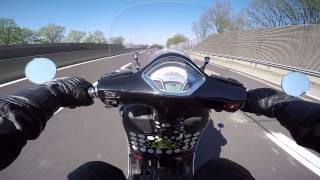 20150419 Vespa GTS 300 ie  Flyscreen Test in Graz 25 [upl. by Nnael]