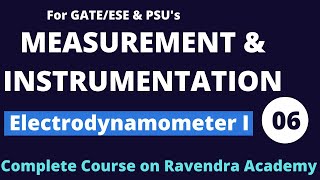 Measurement and Instrumentation  Lec 05  Electrodynamometer type instruments Part 1 for GATEESE [upl. by Chassin720]