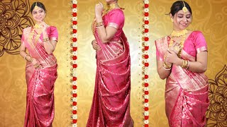 বাঙালি স্টাইলএ বিয়ের শাড়ি কিভাবে পরবে 😍  Unique Bengali Style Bridal Saree Draping [upl. by Durgy204]