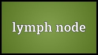 Lymph node Meaning [upl. by Keeton299]