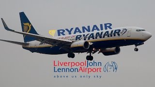 Ryanair 737 Smooth Landing at Liverpool Airport [upl. by Secnirp]