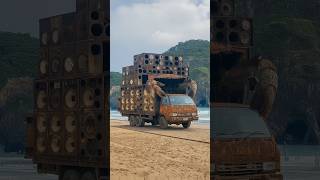 Evolution of the Crab Sound Truck on the Beach from Rusty soundtruck crab rustytruck [upl. by Ellierim]