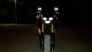 Honda cb 190 test a luces led y exploradoras [upl. by Nylcsoj137]