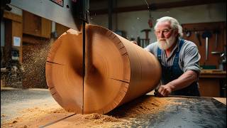 Watch amp Be Amazed Curved Elegance A 70YearOld Craftsmans Journey to Create Round Coffee Table [upl. by Bomke]