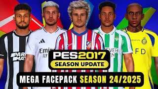 PES 2017 I Mega Facepack New Look Update 2025 For All Patches  Download amp Install [upl. by Erdnaxela]