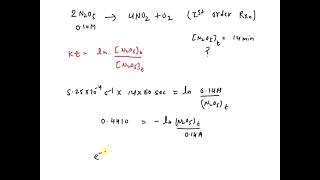 The decomposition of N2O5 in solution in carbon tetrachloride is a first order reaction 2N2O5 4NO2 [upl. by Lavern]