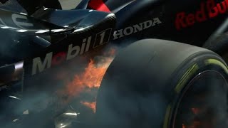 Max Verstappen Brake Fire  DNF Australia GP 2024 [upl. by Anert369]