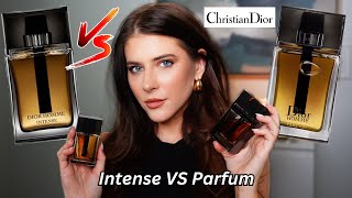 DIOR HOMME INTENSE VS DIOR HOMME PARFUM  Side by Side Fragrance Comparison [upl. by Anelahs]