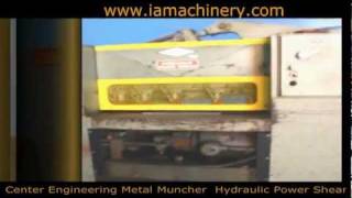 Stcok 5045  Center Engineering Metal Muncher Hydraulic Power Shear [upl. by Einatirb]