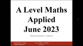 A Level Maths  2023  Mech  Q5 [upl. by Mar]