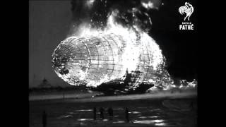 Hindenburg Disaster  Real Footage 1937  British Pathé [upl. by Ahseirej700]