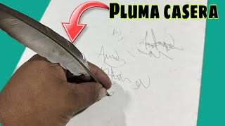 Como Hacer una PLUMA ✍️ REAL para Escribir [upl. by Nahum]