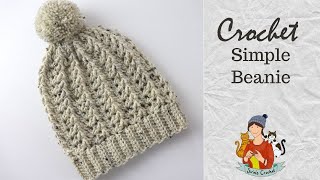 Crochet Simple Hat  Beanie [upl. by Nuriel]