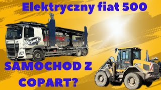 Odbiór samochodów z Copart Elektryczny fiat 500 2023 Laweciarz 🇬🇧 [upl. by Sirovaj]