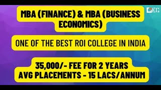 DFS  MBA in Finance amp MBA in Business Economics  One of the best ROI in india  Complete Details [upl. by Gayn]