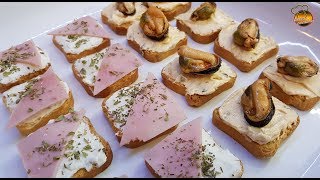 CANAPES FACILES  DELICIOSOS Y RAPIDOS  4 [upl. by Ardnuat]