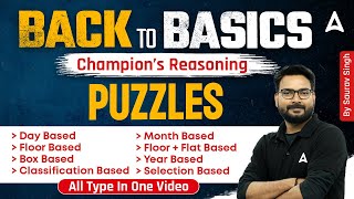 Puzzles All Type Questions in One Video  Puzzles Reasoning Basic Concepts  Reasoning by Saurav Sir [upl. by Nnahoj193]