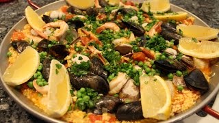 Seafood Paella Recipe  OrsaraRecipes [upl. by Aicilat]