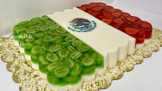 Gelatina de Bandera Mexicana Tricolor Para Fiestas Patrias [upl. by Sezen]