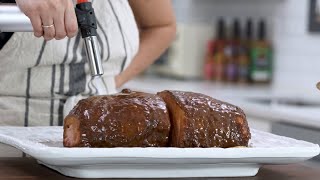 Sweet amp Spicy Glazed Ham  Cooking with Tabañero [upl. by Wystand447]