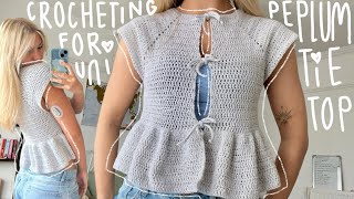 i crocheted the viral GANNI top…  crochet with me [upl. by Hoffman735]