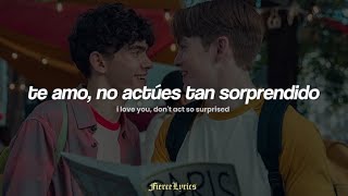 Heartstopper  Billie Eilish  BIRDS OF A FEATHER Nick amp Charlie edit  ESPAÑOL  LYRICS [upl. by Ahsital193]