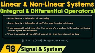 Linear and NonLinear Systems Integral amp Differential Operators [upl. by Huba]