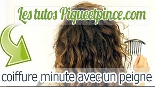 Tuto coiffure pour cheveux milongs et longs avec un peigne [upl. by Gaddi]