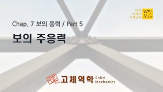 07장 보의 응력 part 5 보의 주응력  고체역학  재료역학 [upl. by Elleuqram]