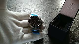 PAGANI DESIGN 43mm Submariner Homage Watch Model PD1639 Black unboxing 2023 [upl. by Memory]