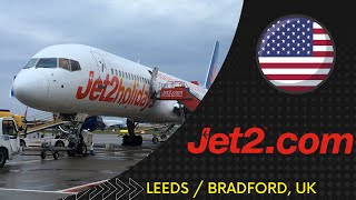 Jet2com 757200  Leeds Bradford  Take Off  NYC Flight [upl. by Lleirbag]