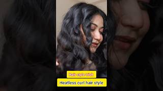 🔥FLUFFY NO HEAT CURLS HAIRSTYLE hairstyle hairhackhaircurlshorts [upl. by Tirza108]