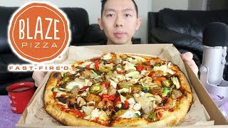 BLAZE PIZZA Mukbang 14 Different Toppings Crunchy Thin Crust  Italian Pizza Eating Show [upl. by Ahsataj493]