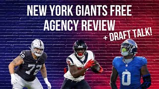 New York Giants Free Agent Signings Grades  NYGiants Draft Talk  NewYorkGiants NFL [upl. by Eniamraj]