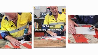 How to Cut a Tile with a Diamond Tipped Hole Saw [upl. by Farwell556]