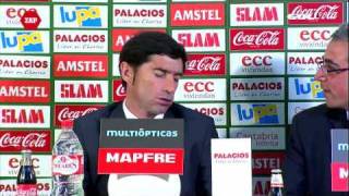 GOL ZAP  Marcelino lesionado en rueda de prensa [upl. by Ricker]