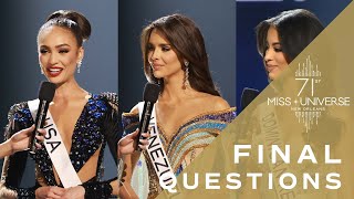 71st MISS UNIVERSE  Final Questions  Miss Universe [upl. by Nealon661]