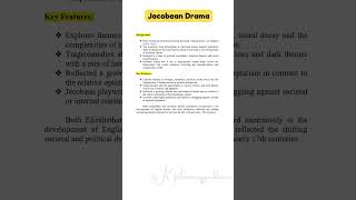 Jacobean Drama Instant Essay for Exam Success ARsummaryguidance shorts trending ugcnetsetexam [upl. by Ignace369]