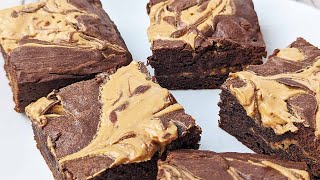 IRRESISTIBLES BROWNIES DE CHOCOLATE Y MANTEQUILLA DE MANI RECETA PASO APASO [upl. by Canale588]