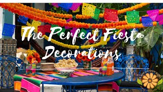 Best Backyard fiesta decoration idea ready in under 2 minutes including papel picado and marigolds [upl. by Atinreb682]