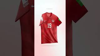 Redesigning World Cup jerseys Group F Canada Belgium Morocco Croatia [upl. by Cacka]